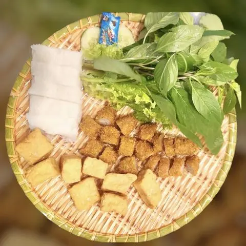 Hình ảnh bún đậu nem chua