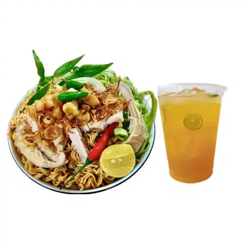 Hình ảnh Combo Mì gói trộn Gà + Trà tắc