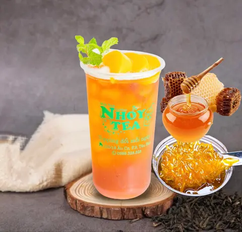 Hình ảnh Hồng Trà Đào Xí Muội Mật Ong Thạch Đào (Không Đào Tươi)