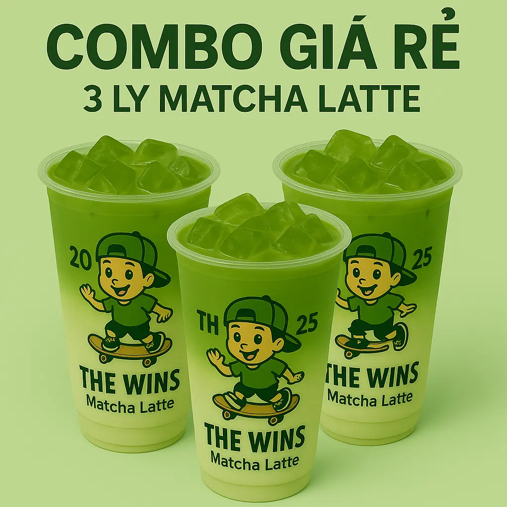 Hình ảnh Combo 3 ly matcha latte 