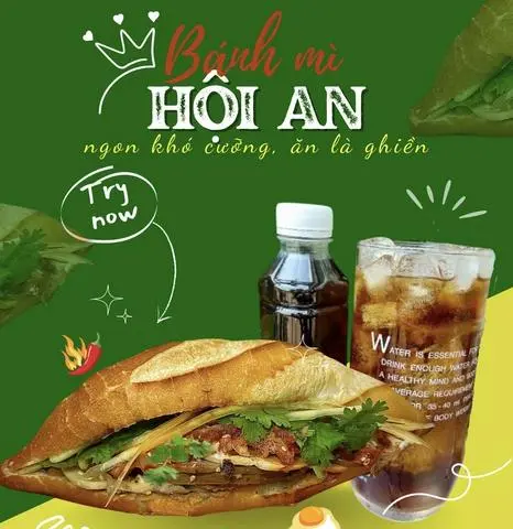 Hình ảnh Combo Bánh Mì Hội An + 1 Nước Sâm