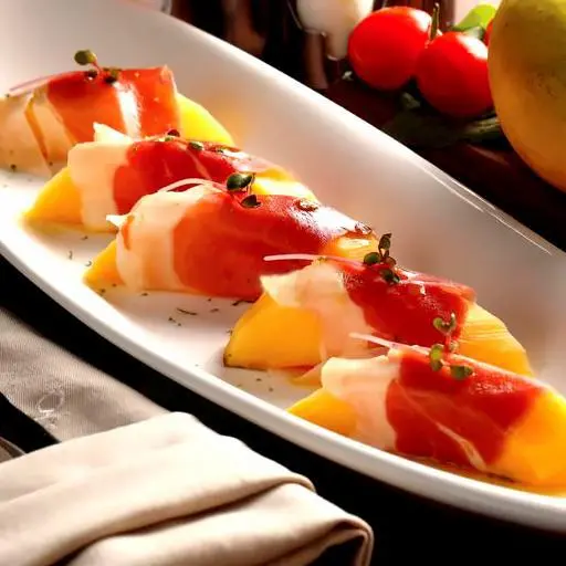 Hình ảnh Mango parma ham roll