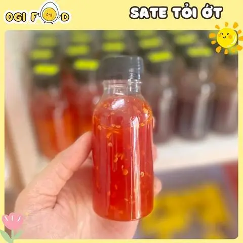 Hình ảnh Chai Sate Tỏi Ớt ăn kèm bánh tráng - Ăn Vặt OGI FOOD