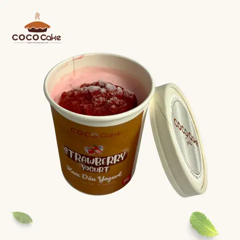 Hình ảnh Hộp kem yoghurt dâu nhỏ 250g