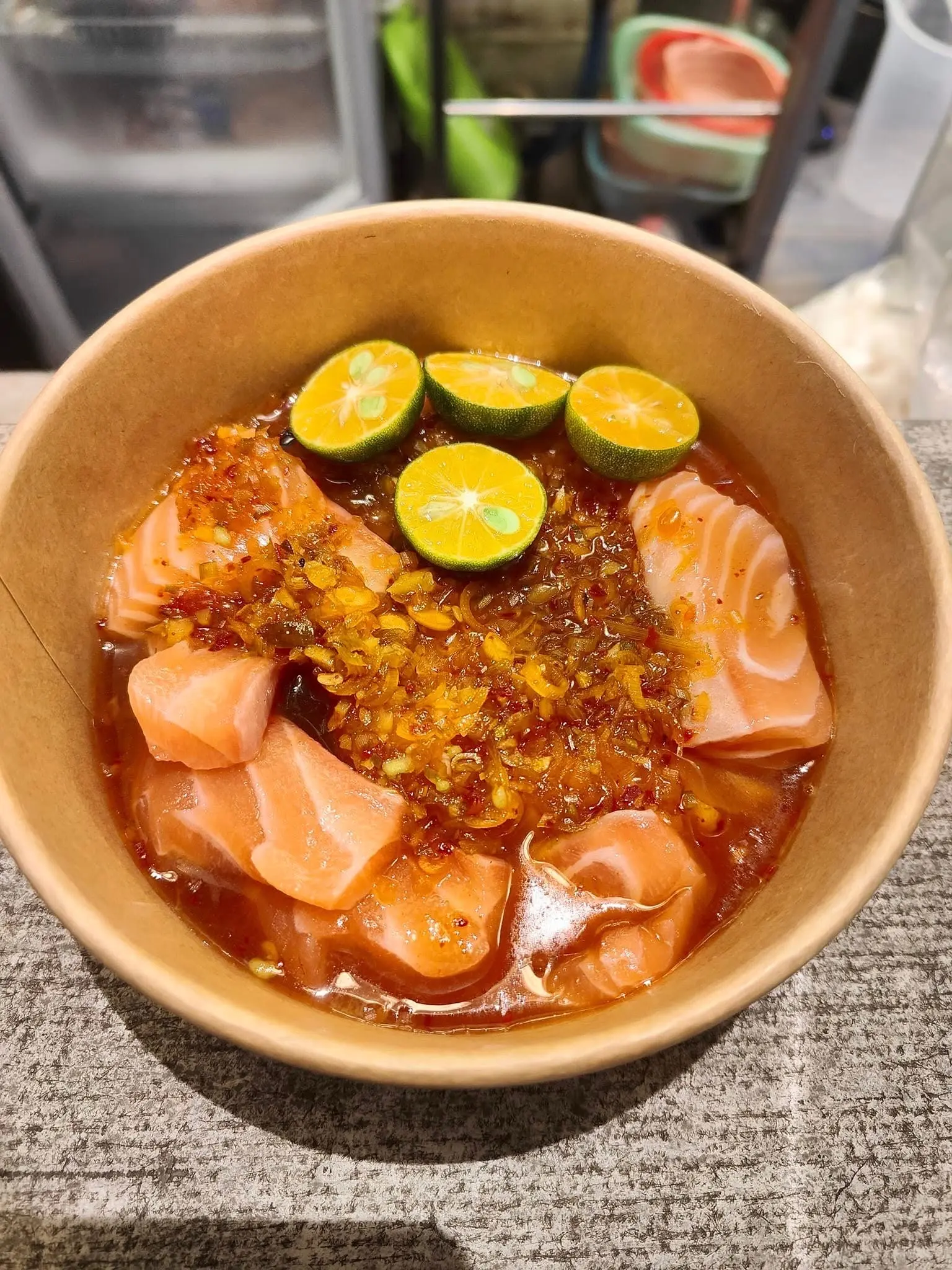 Hình ảnh Cá hồi Nauy sốt Thái - 200gr
