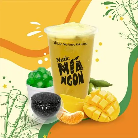 Hình ảnh Combo Mía Xoài Quýt - Size Vừa (M)