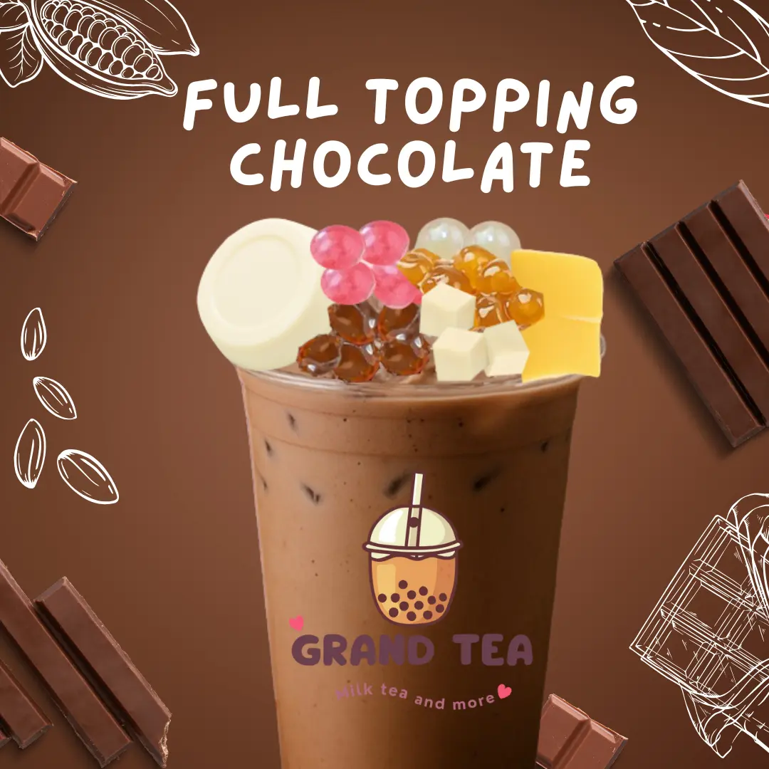 Hình ảnh Trà Sữa Socola Full Topping/Chocolate Milk Tea with Full Topping