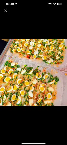 Hình ảnh Dẻo cuốn trứng mỡ hành sate rau răm khô bò