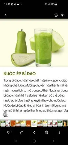 Hình ảnh nước ép nguyên chất bí đao 