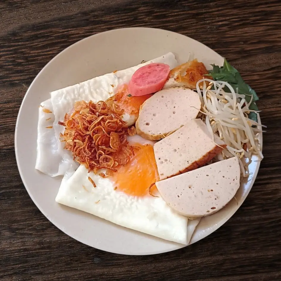 Hình ảnh Bánh ướt trứng lòng đào