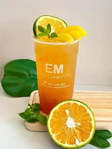Hình ảnh Trà cam đào (size phủ phê 700ml)