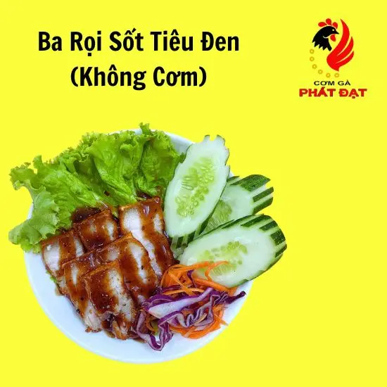Hình ảnh Ba Rọi Sốt Tiêu Đen - Không Cơm