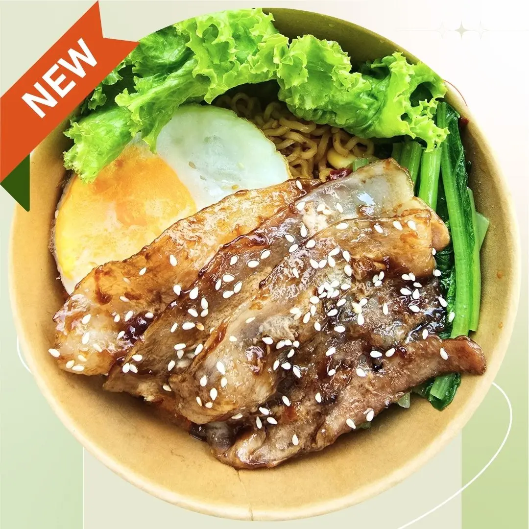 Hình ảnh Mì Trộn Ba Chỉ Heo Áp Chảo Teriyaki