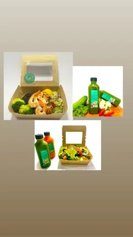 Hình ảnh Combo 2 người (1 cơm gạo lứt tôm, 1 salad cá hồi + 1 detox)