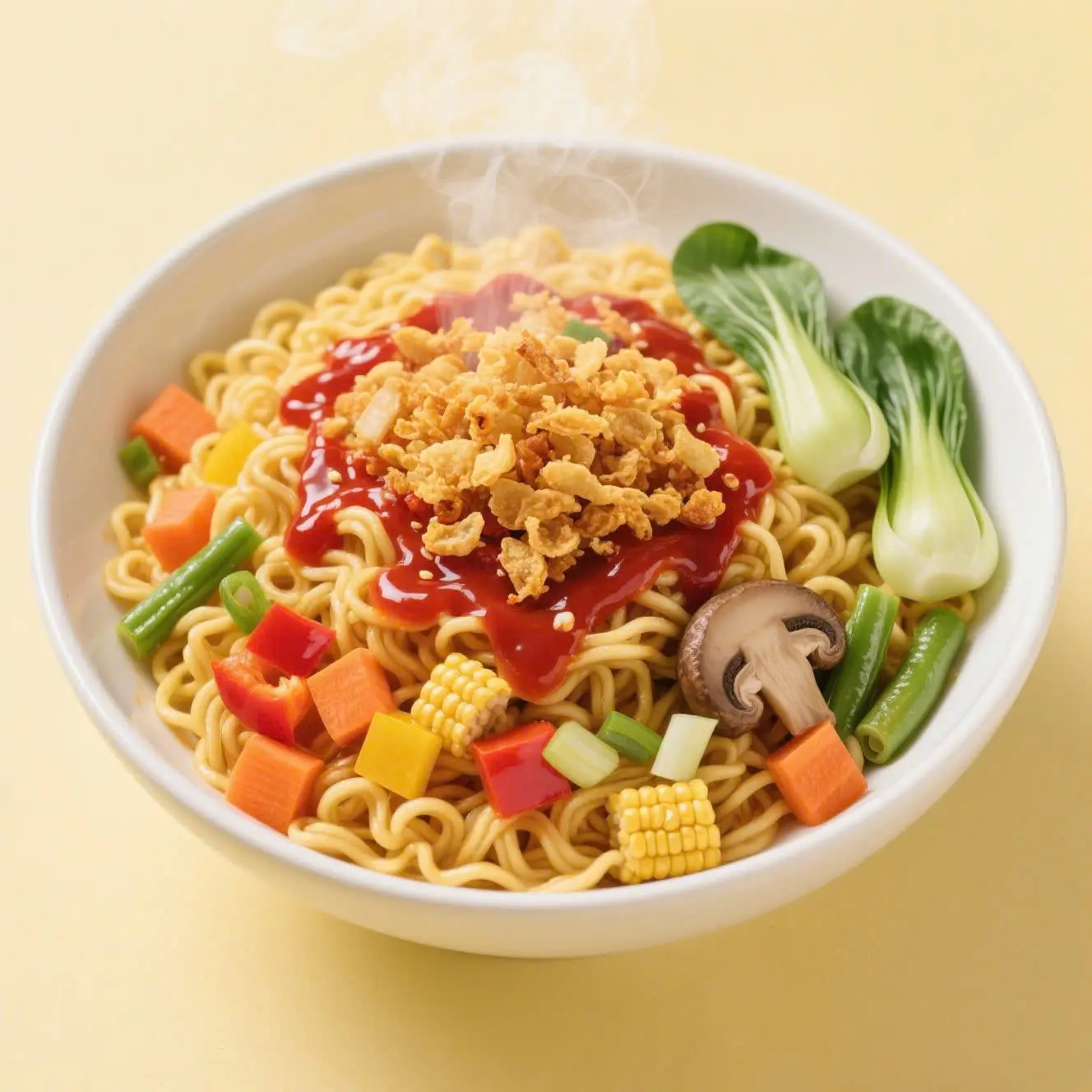 Hình ảnh Mì trộn chay rau củ sốt thần thánh - Tặng Trà chanh siêu hời