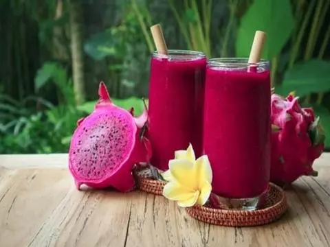 Hình ảnh Sinh Tố Chuối + Thanh Long Đỏ