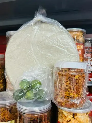 Hình ảnh Combo Bánh Tráng Phơi Sương & Muối Tôm Hành Phi Tắc