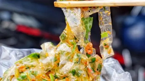 Hình ảnh Bánh tráng dẻo mỡ hành khô bò vụn 