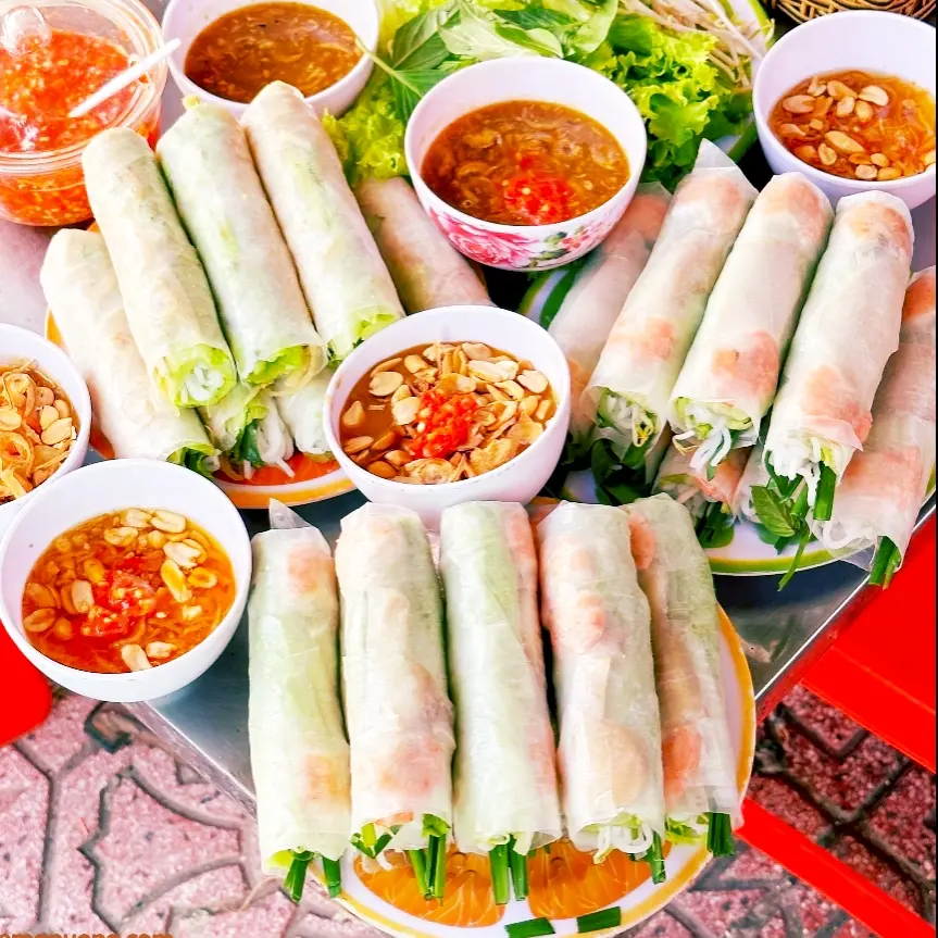 Hình ảnh combo 5 cuốn gỏi tôm thịt