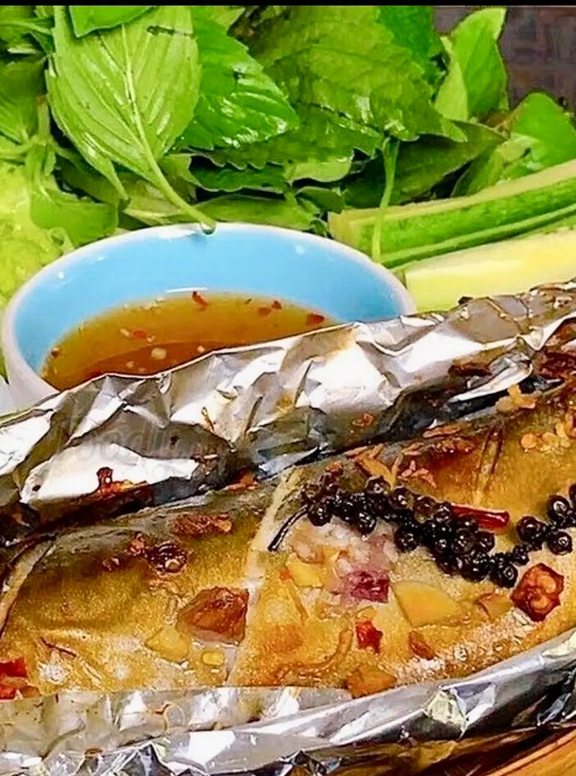 Hình ảnh Cá Cam Giấy Bạc Nướng Lu