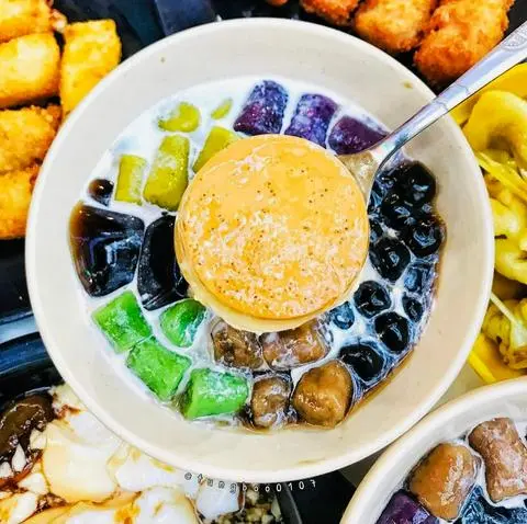 Hình ảnh chè khoai dẻo flan