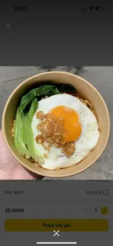 Hình ảnh Mì trộn Trứng ốp la