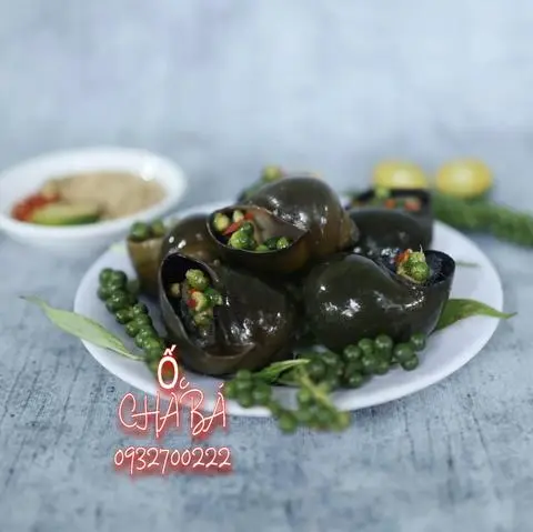 Hình ảnh Ốc Bươu Nướng Tiêu Xanh