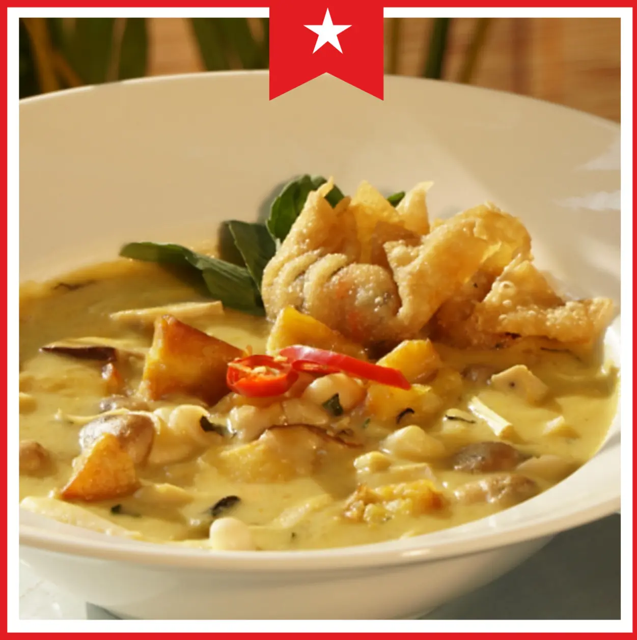 Hình ảnh Cà ri vàng chay - bún
