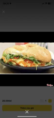 Hình ảnh Bánh mì 2 trứng
