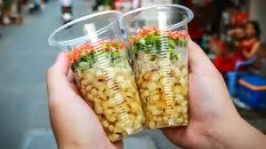 Hình ảnh bắp nướng mỡ hành khô mực 