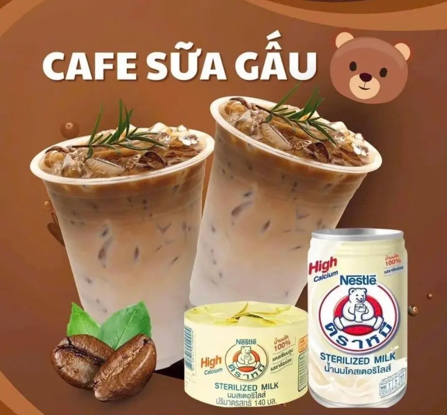 Hình ảnh Caffe Sữa Gấu 