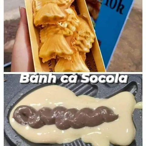Hình ảnh Bánh cá sôcôla+ kéo sợi