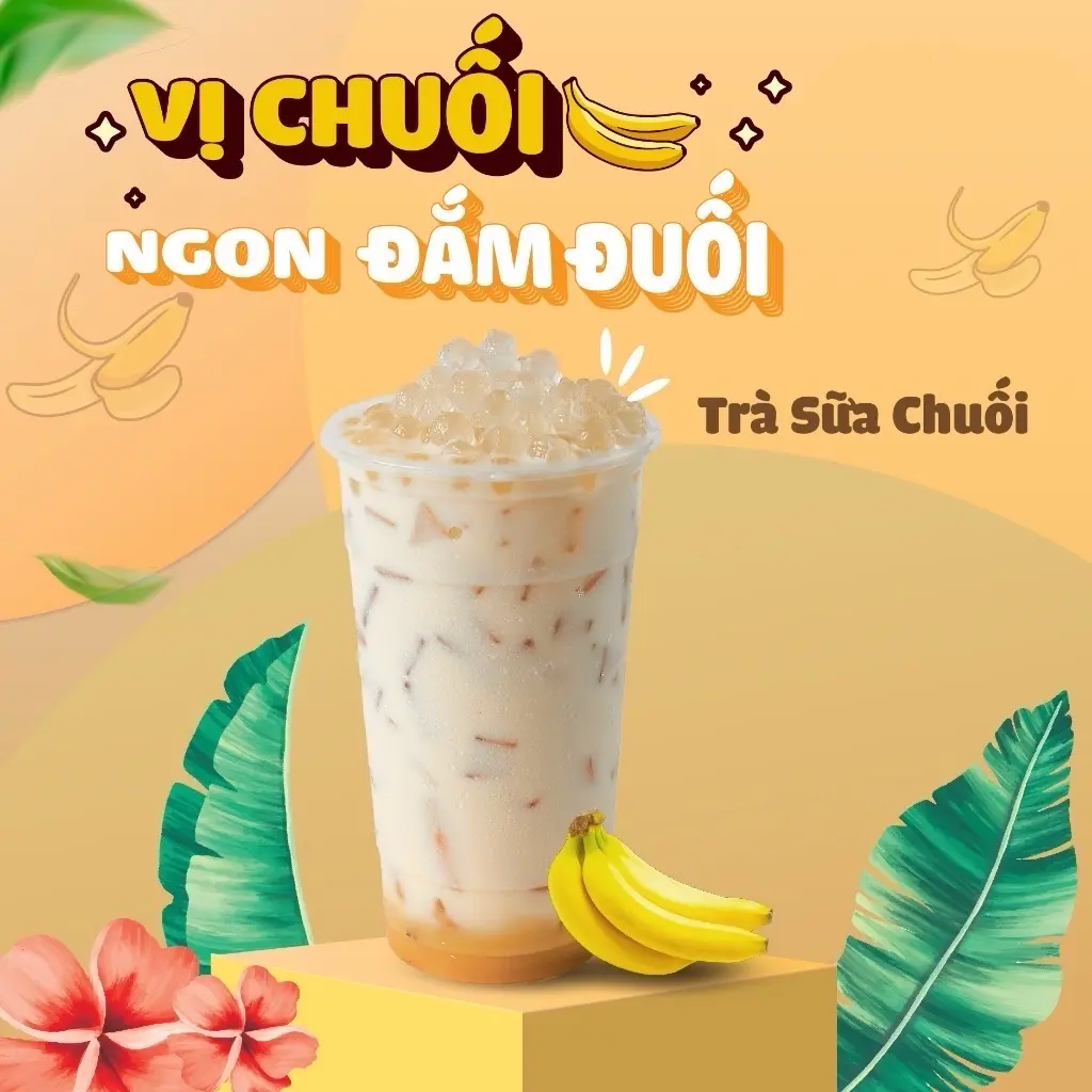 Hình ảnh Trà sữa chuối - TẶNG TRÂN CHÂU - M