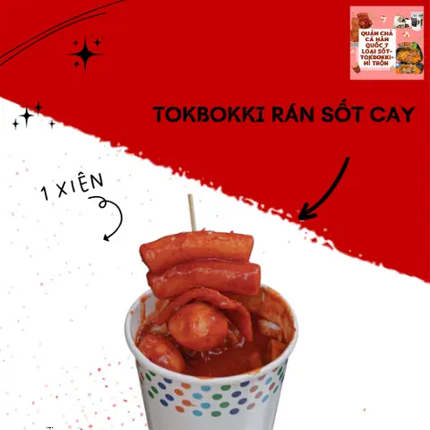 Hình ảnh Tokbokki rán sốt cay