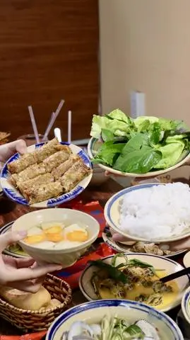 Hình ảnh Combo bún nem + trà tắc