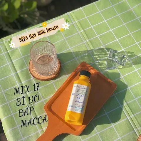 Hình ảnh Sữa bắp + bí đỏ + macca M17