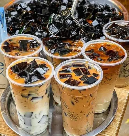 Hình ảnh sữa tươi cafe sương sáo