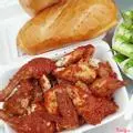 Hình ảnh Combo 1 Gà Nướng Muối Ớt Cay - 2 Bánh Mì - 1 Đồ Chua Ngọt - Dưa Leo, Rau Răm, 1 Túi Nước Chấm