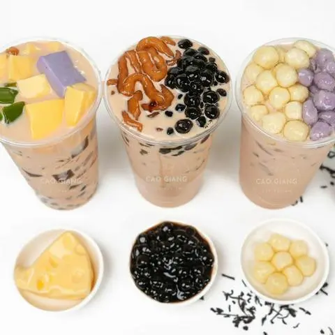Hình ảnh Trà Sữa Đầy Đủ Topping 