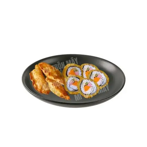 Hình ảnh Combo 7(1 kimbap + 3 bánh Mandu nhân thịt bắp)