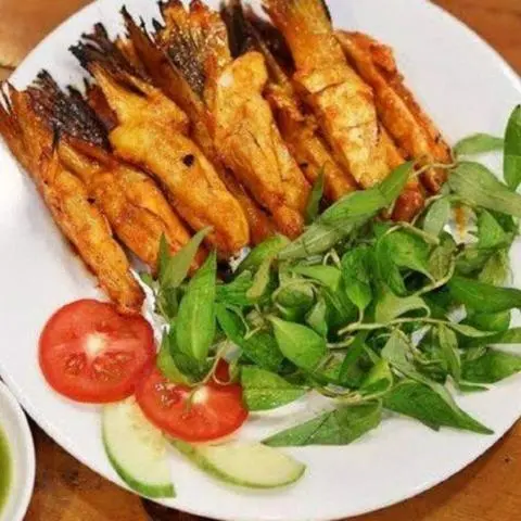 Hình ảnh vi cá hồi chiên mắm 