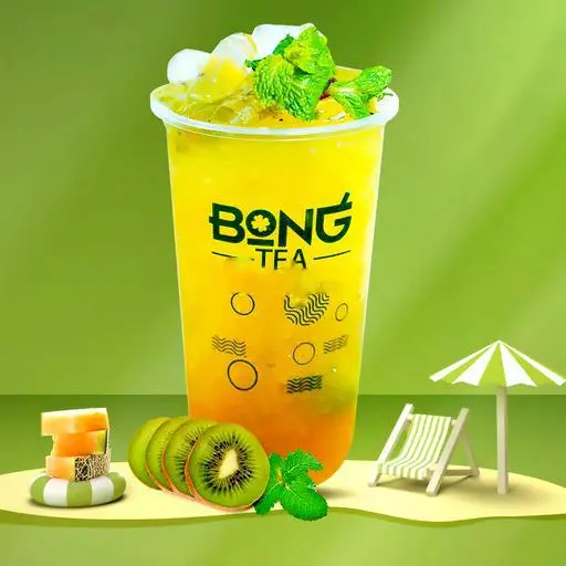 Hình ảnh Lục Trà Kiwi Dưa Lưới (Ly Lớn 700ml)