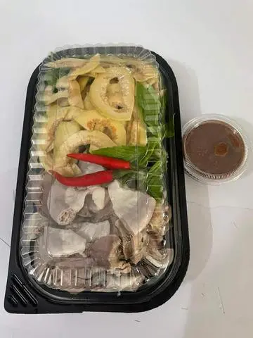 Hình ảnh lòng đầy đủ chấm ruốc vả rau thơm