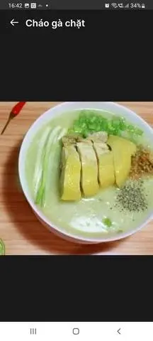 Hình ảnh cháo gà chặt