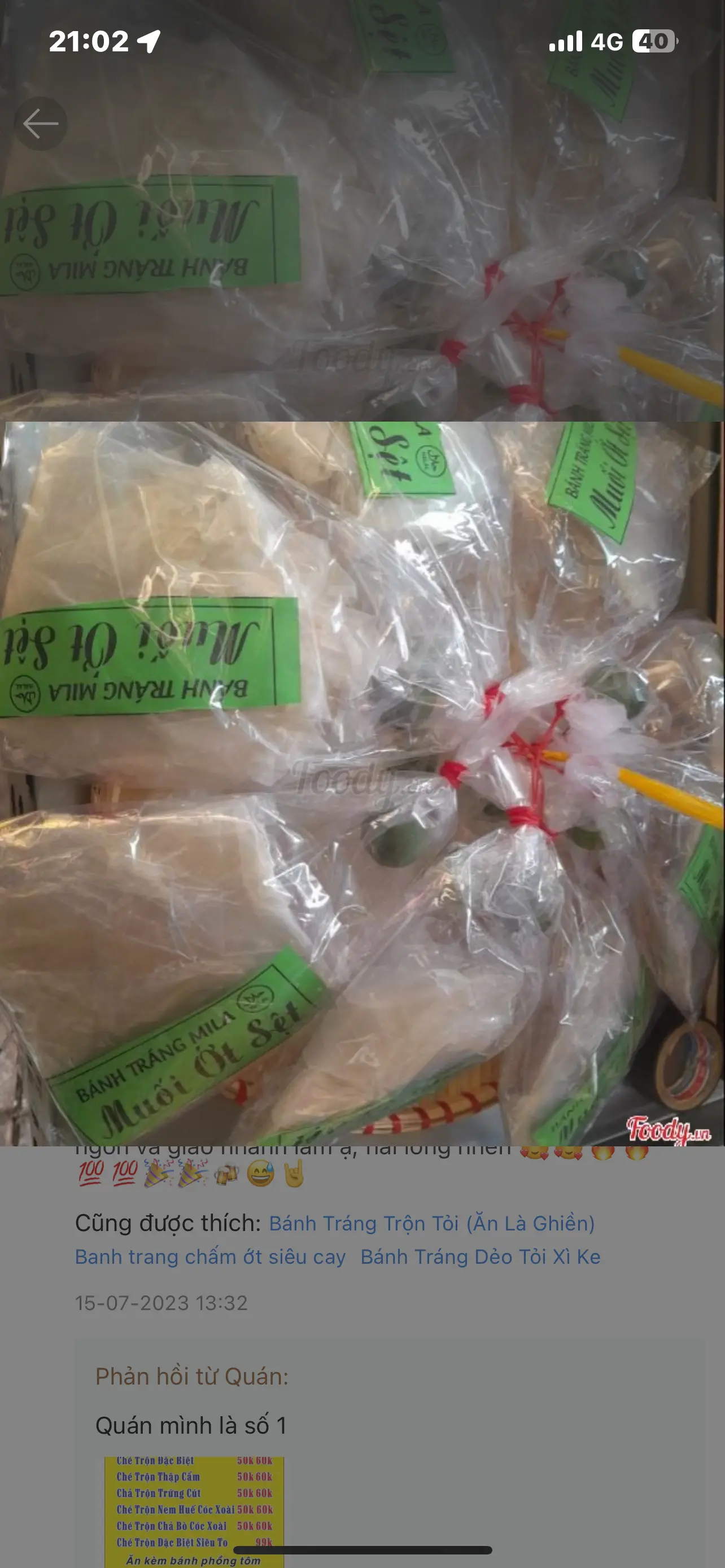 Hình ảnh Bánh tráng chấm muối ớt sệt tắc ( hoặc trộn) 