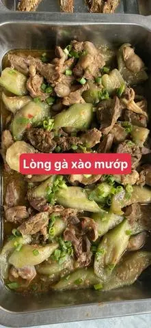 Hình ảnh lòng gà xào mướp