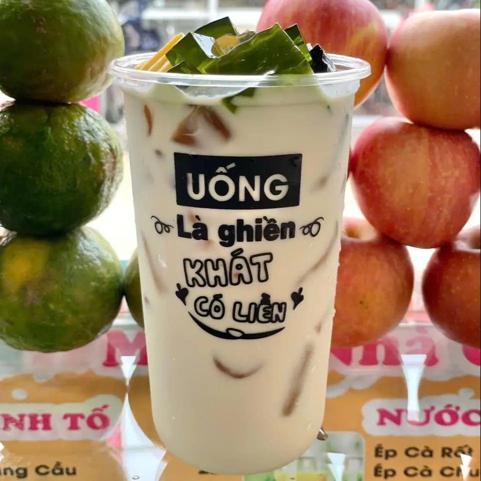 Hình ảnh Trà sữa gạo rang full topping 