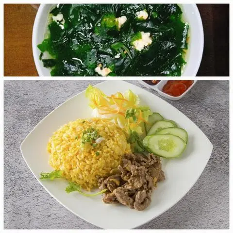 Hình ảnh Combo cơm bò xào+ canh rong biển