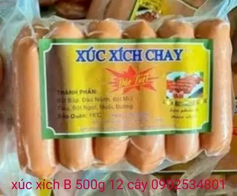 Hình ảnh xúc xích chay Đặc biệt - B 500g 12 cây