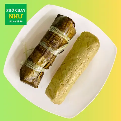 Hình ảnh Chả Lụa Gói Lá Chuối - Vegan Baloney with Banana Leaf